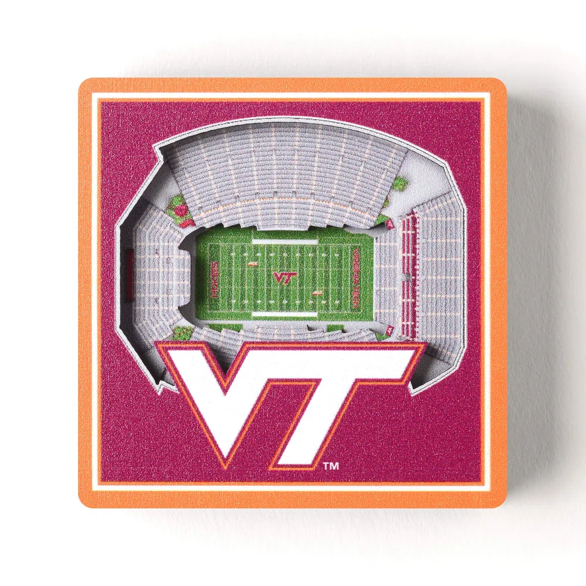 YouTheFan NCAA Virginia Tech Hokies Aimants 3D StadiumView - Lane Stadium Worsham Field