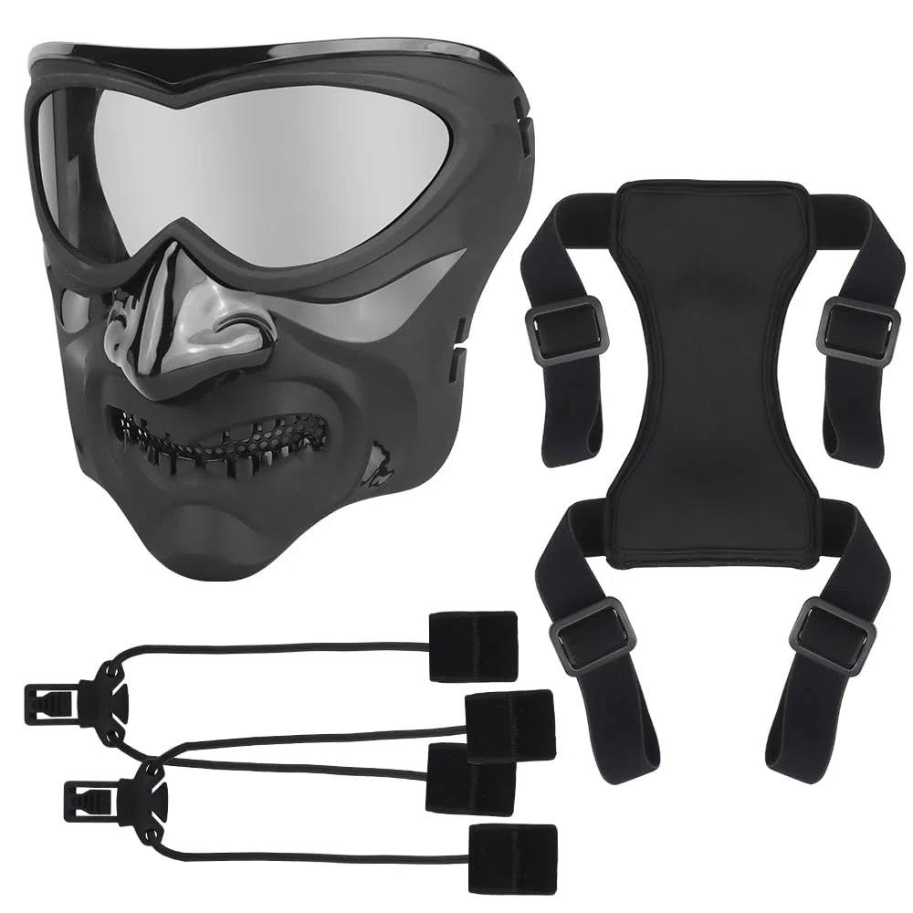 ACEXIER Masque Tactique Airsoft Paintball Shooting CS War Game Masque de Protection Halloween Party Cosplay Prop Night Knight Mask