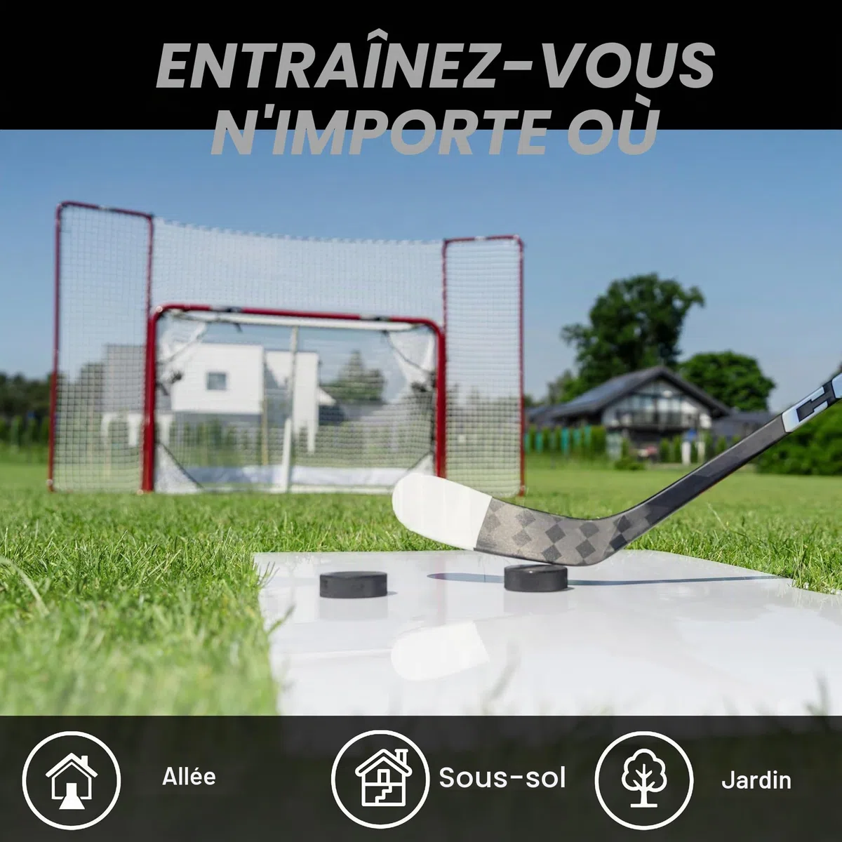 Better Hockey Extreme Pro Shooting Pad - Taille 150 x 75 cm - Tapis de tir de Hockey de qualité Pro - Glisse Incroyable