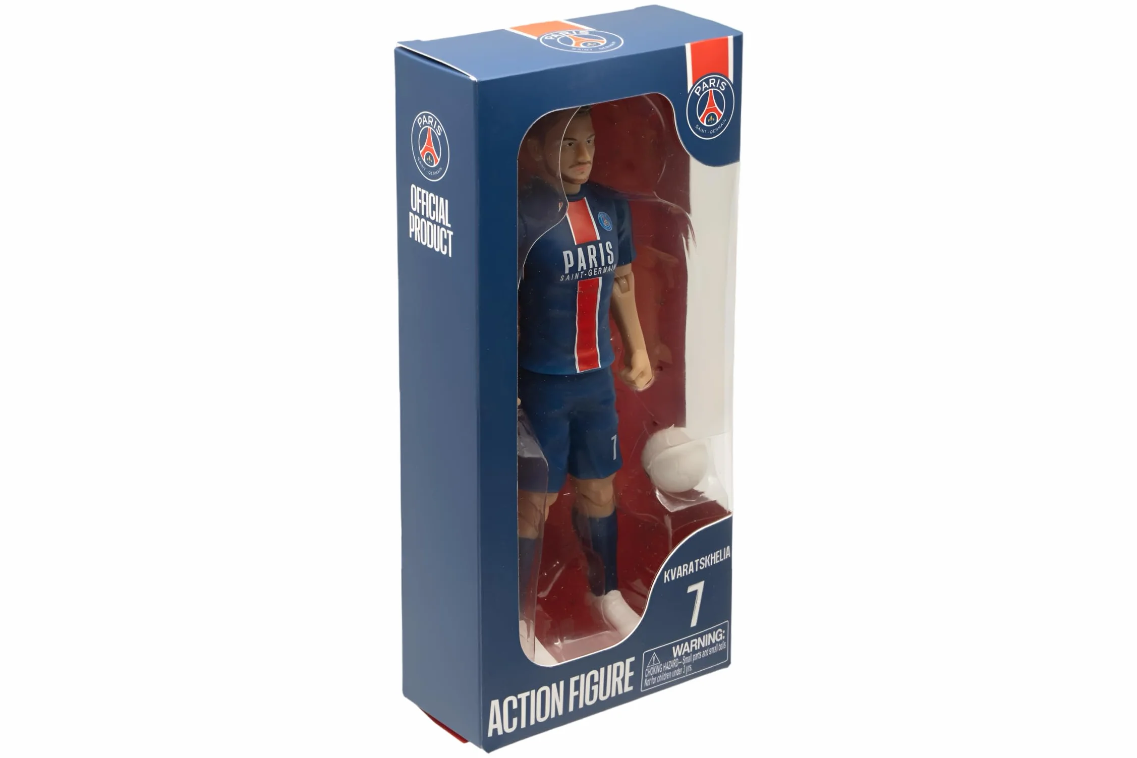 Sockers Banbo Toys Figurine de Football de Collection Paris Saint-Germain Khvicha Kvaratskhelia 20,3 cm
