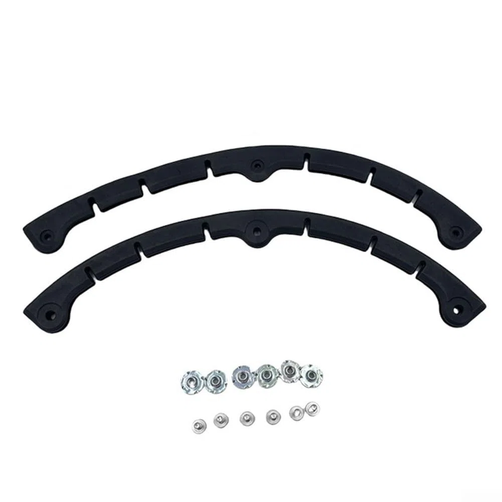Lot de 2 barres de protection de bord de snowboard avec bande anti-collision incurvée pour planche à neige et skateboard (L)