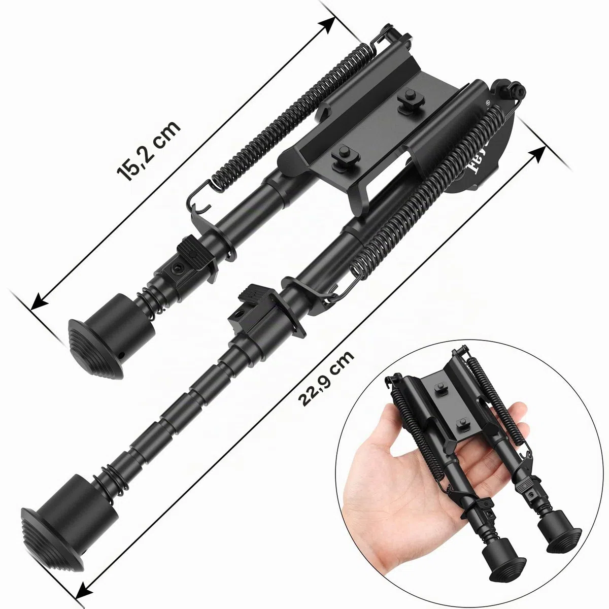 Feyachi B13 Mlok Bipied 6-9 Pouces bipied Rilfe léger se Fixe Directement au système Mlok pour la Chasse et Le tir(Sable)