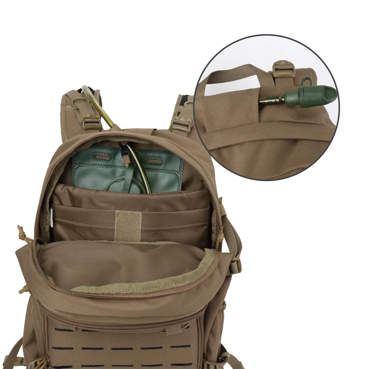 Mardingtop Sac à eau de 2,5 l - Qualité militaire - Réservoir d'eau idéal pour toutes les activités telles que le cyclisme, la randonnée, l'escalade, le camping