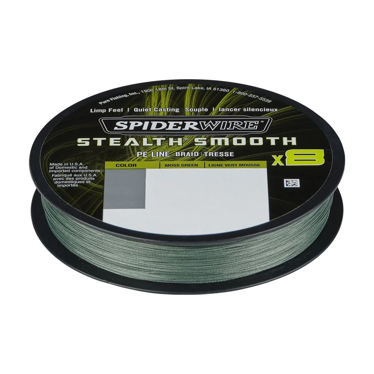 Spiderwire Tresse Stealth Smooth 8 Brins 150M Moss Green - 0,07Mm - 6Kg - 1515222