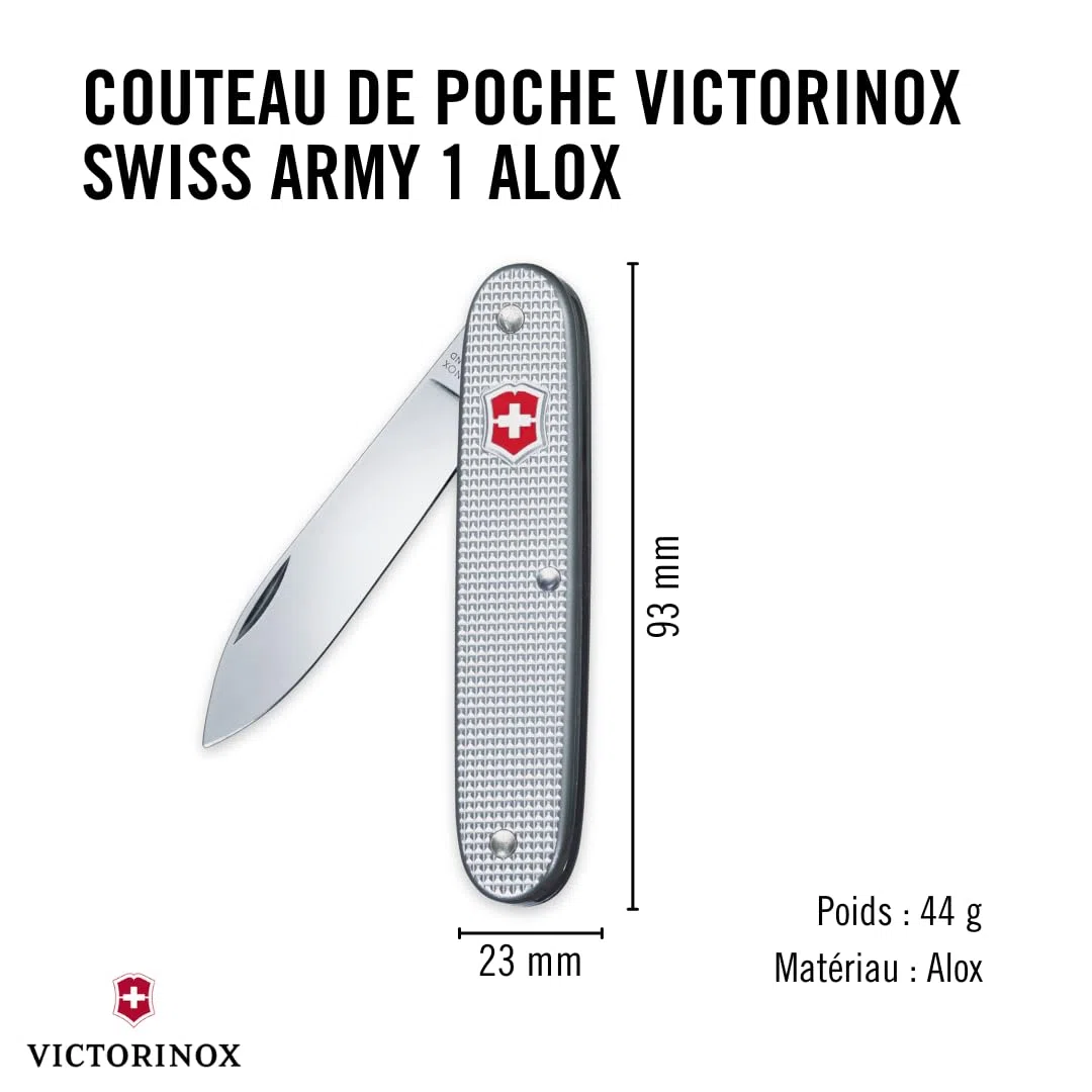 Victorinox Outil de Poche Alox Argent côtelé, 0.8000.26