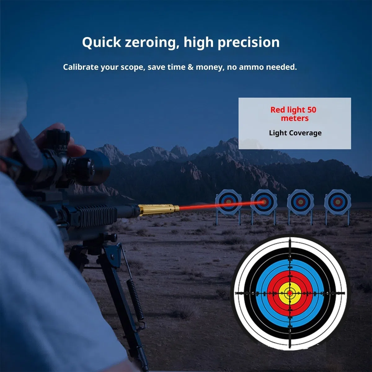 Collimateur Laser 4,5 mm (0,177")/27 mm/6,5 mm/9 mm/22LR pour Armes à air comprimé | Calibrage Rapide des Lunettes de visée - [Usage Exclusif pour Les activités Sportives]