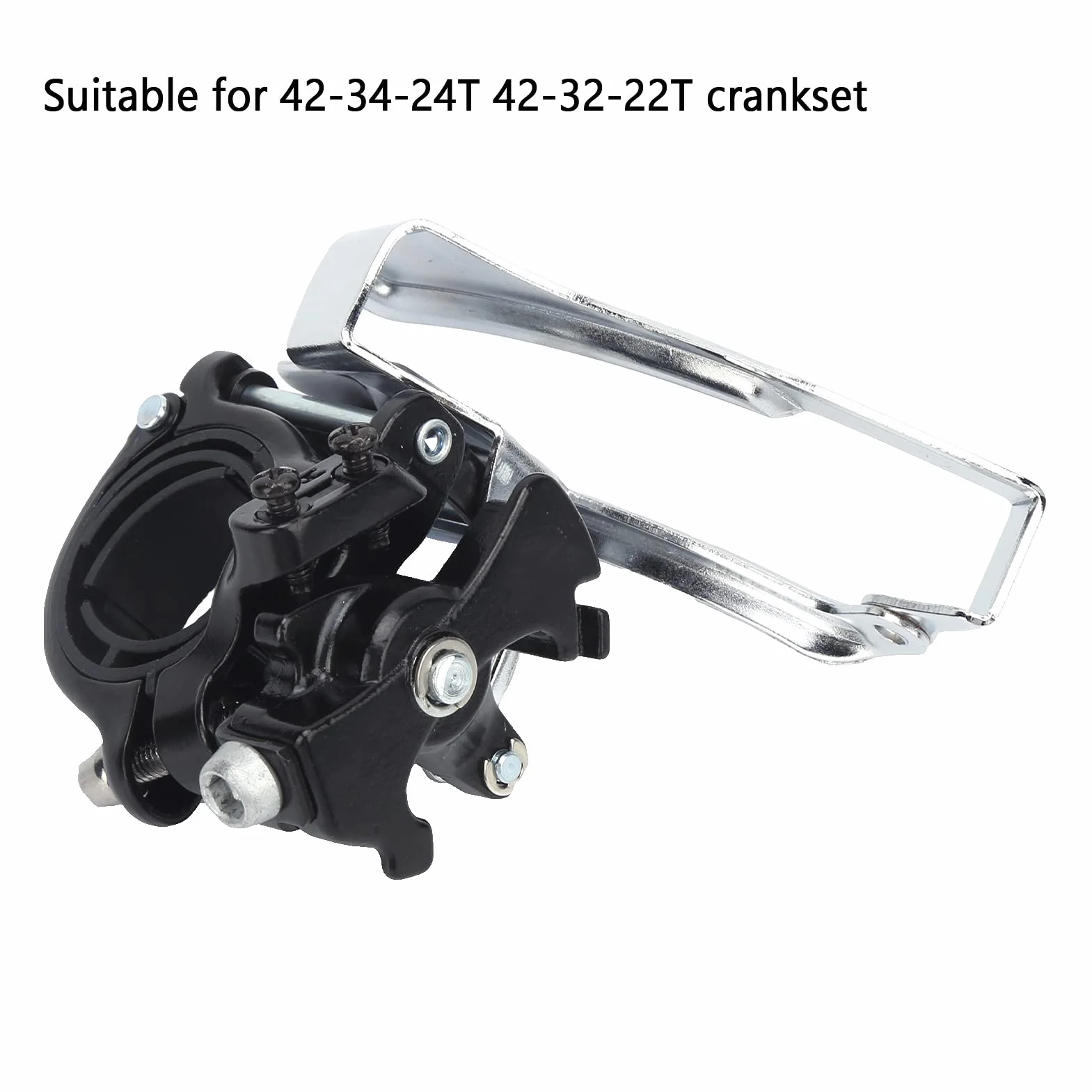 banapo Dérailleur de Vitesse de vélo, dérailleur Avant de vélo antirouille précis pour l'extérieur pour Les Plateaux à Trois Dents de 42-34-24T et 42-32-22T