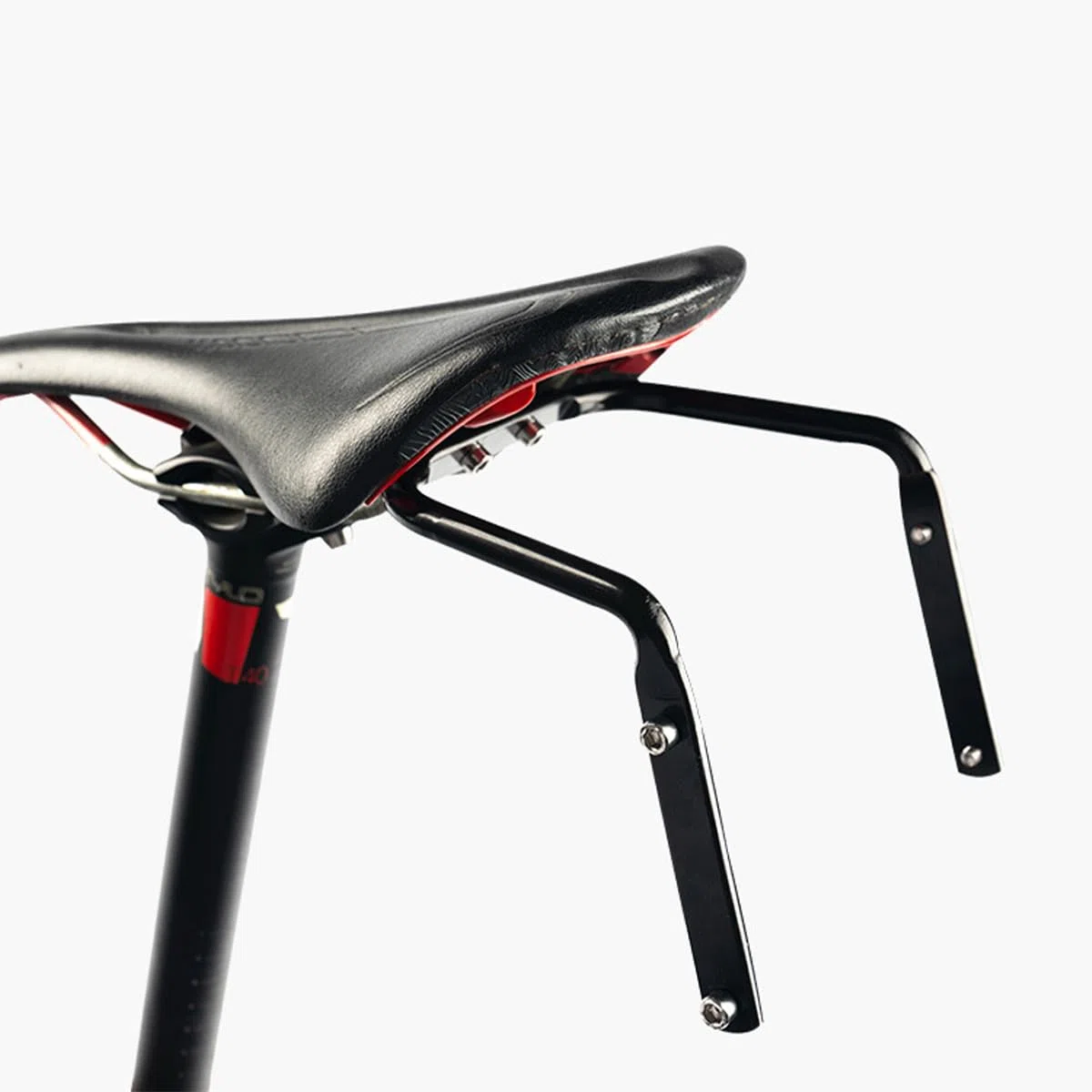 Namvo Support de sacoche de vélo, stabilisateur, tige de selle avec porte-bouteille double face, support de selle de vélo arrière pour sac de selle anti-shake