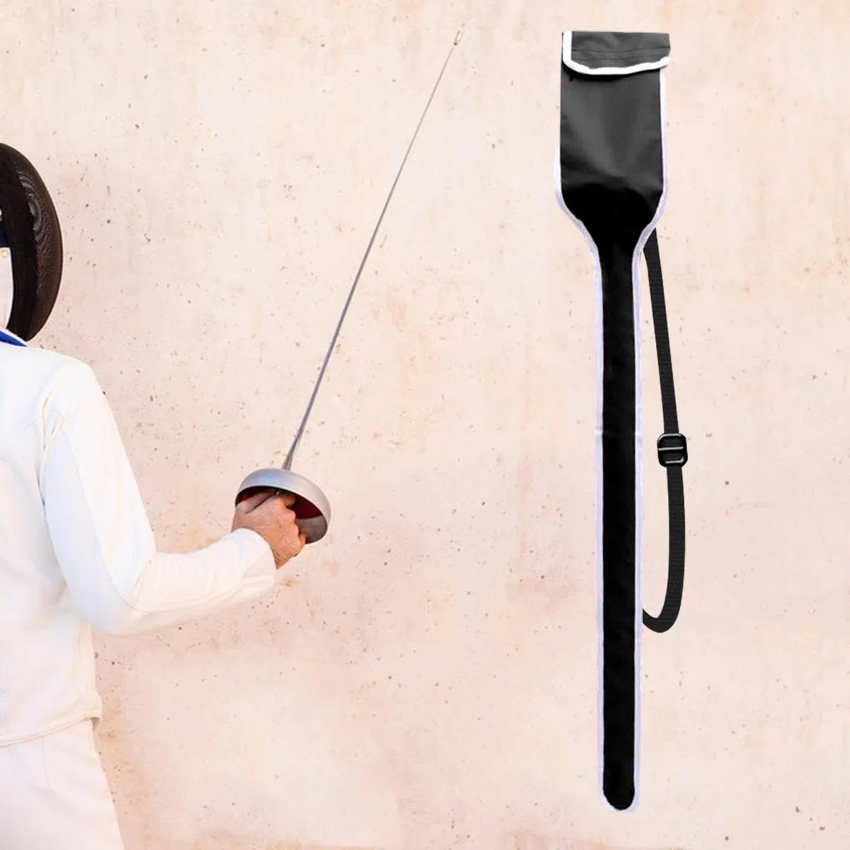 Baoblaze Sac d'épée d'escrime pour Adultes, écharpe d'épée d'escrime Professionnelle avec Sangle réglable, Housse d'épée d'escrime, Sac de Rangement d'escrime
