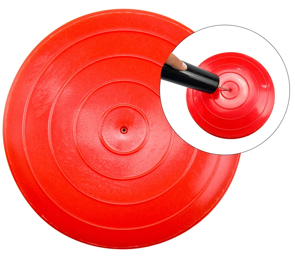 RANCER Lot de 2 boules d'équilibre avec pompe à air - Hérisson d'équilibre - Fitness - Demi-sphère - Pour gymnastique et yoga - Pour enfants et adultes