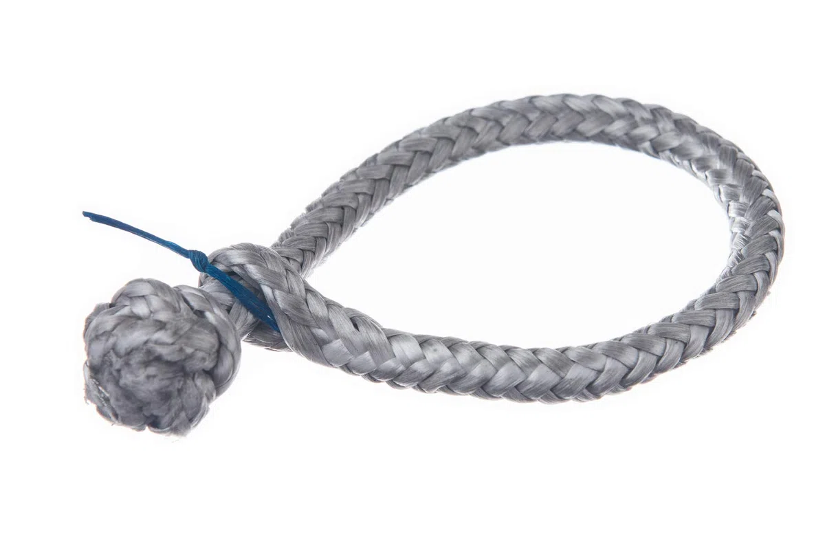 Manille en Dyneema - 5 mm - Argenté - Charge de rupture : plus de 2000 kg