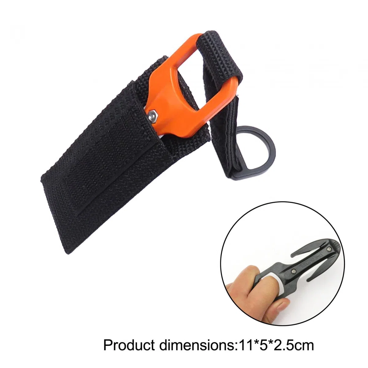 Coupe-ligne de plongée pour plongée libre sports nautiques Orange 11 x 5 x 2,5 cm