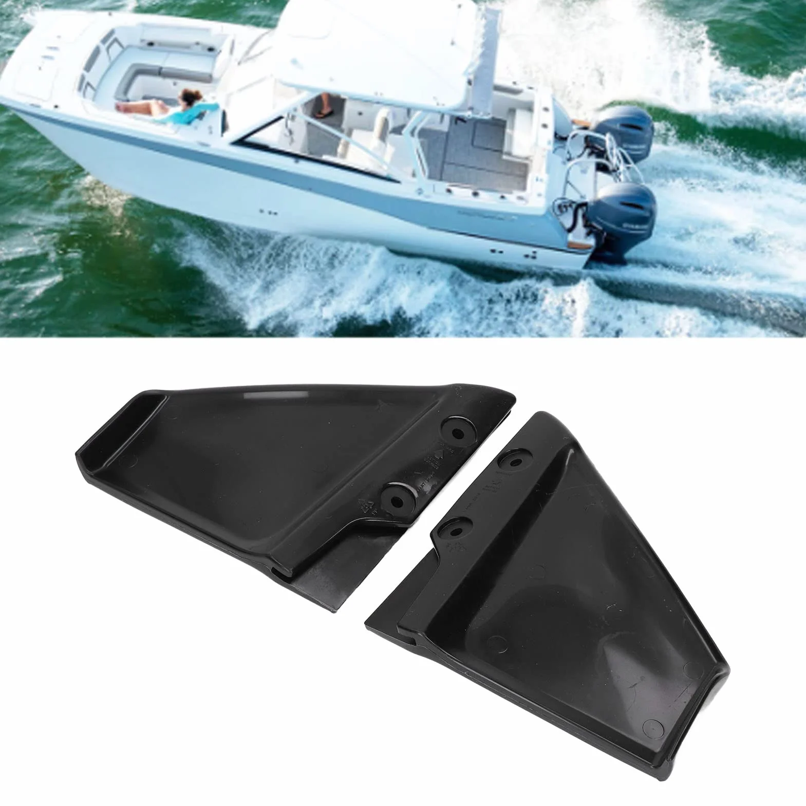 Ailerons Stabilisateurs D'hydrofoil, Matériau ABS, Paquet de 2 Pièces, pour 4 Hors-bord avec Installation Facile, UV, Performances Améliorées