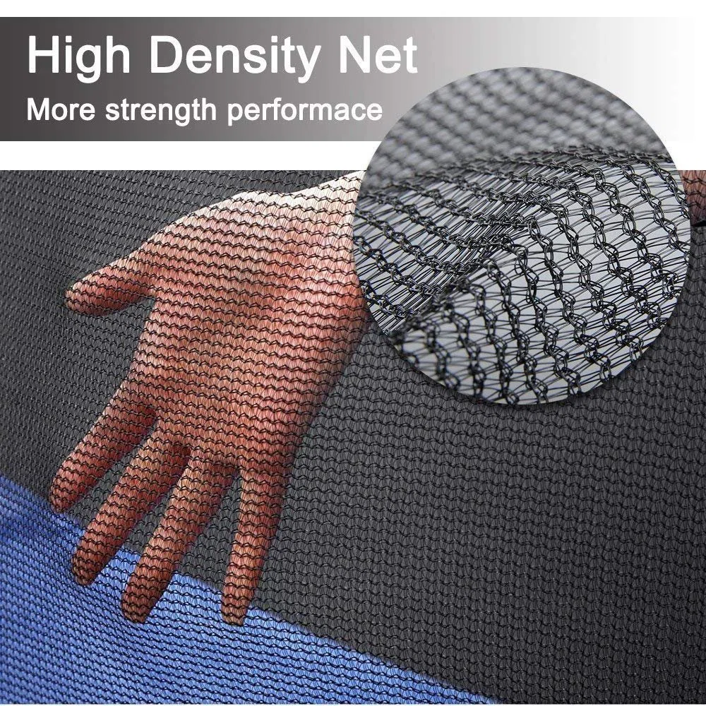 Coussin de Protection de Trampoline + Filet de Remplacement pour Trampoline Filet de Sécurité, Coussin de SÉcuritÉ de Remplacement, Ø 244 305 366 427 cm Trampoline 6/8 Poteaux Filet Protection Bordure
