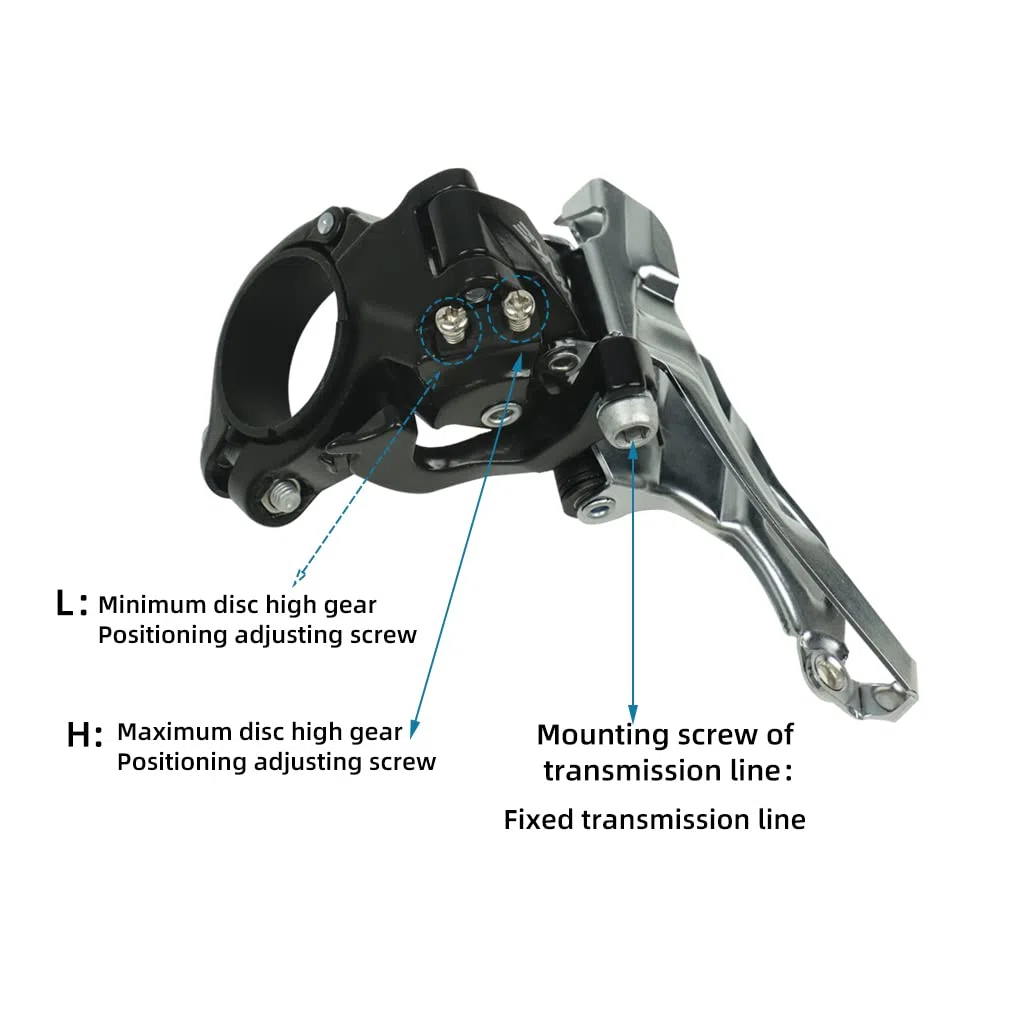 CYSKY Dérailleur Avant VTT 3 Plateaux, Compatible avec Les Routages Supérieurs ou Inférieurs, Supporte Les Diamètres de Tube de Selle de 31,8mm/34,9mm pour VTT