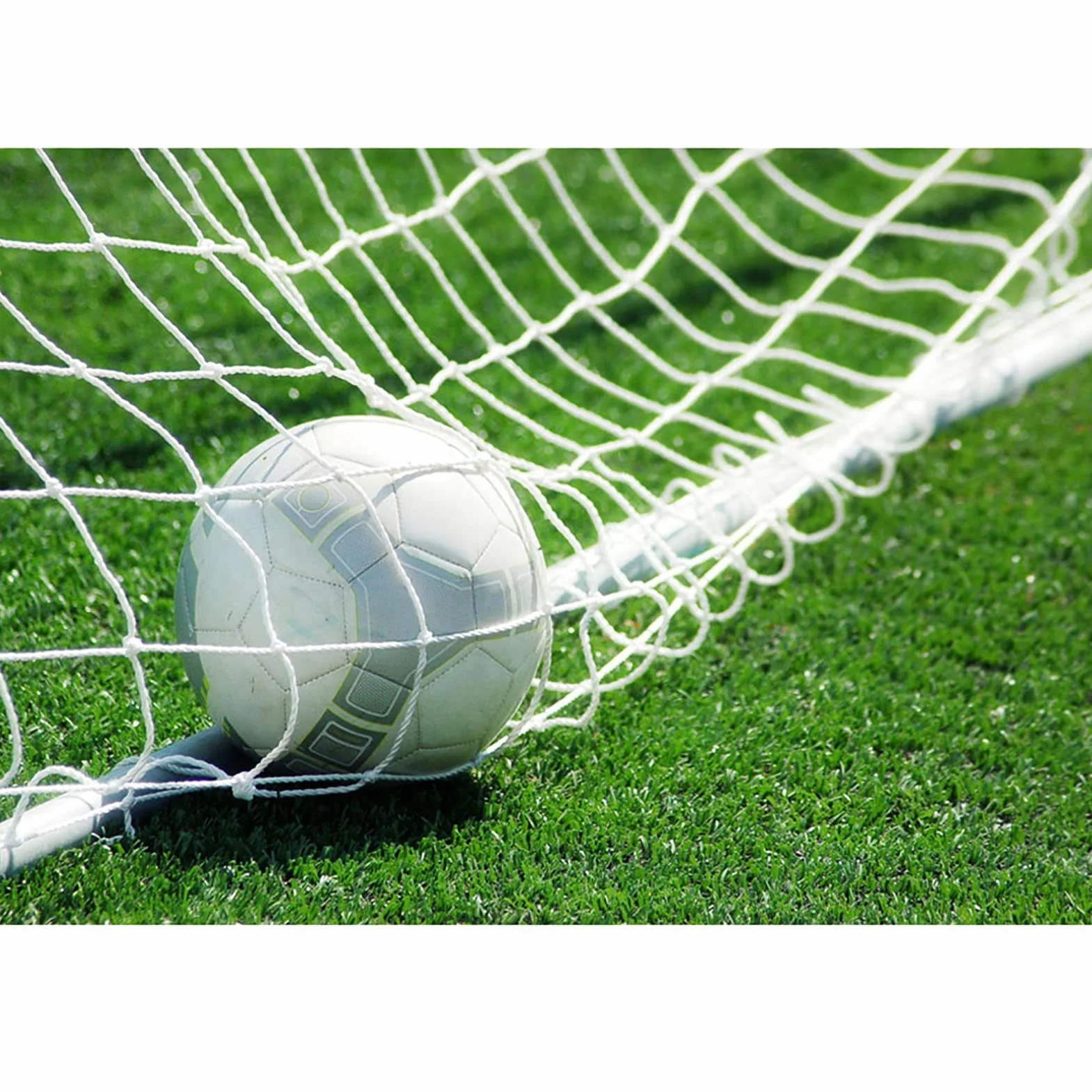 Filet de But Football, Filet en Polyéthylène pour Cage de But de Taille Standard, Idéal pour Match, Entraînement, Résistant aux Intempéries, Simple à Installer