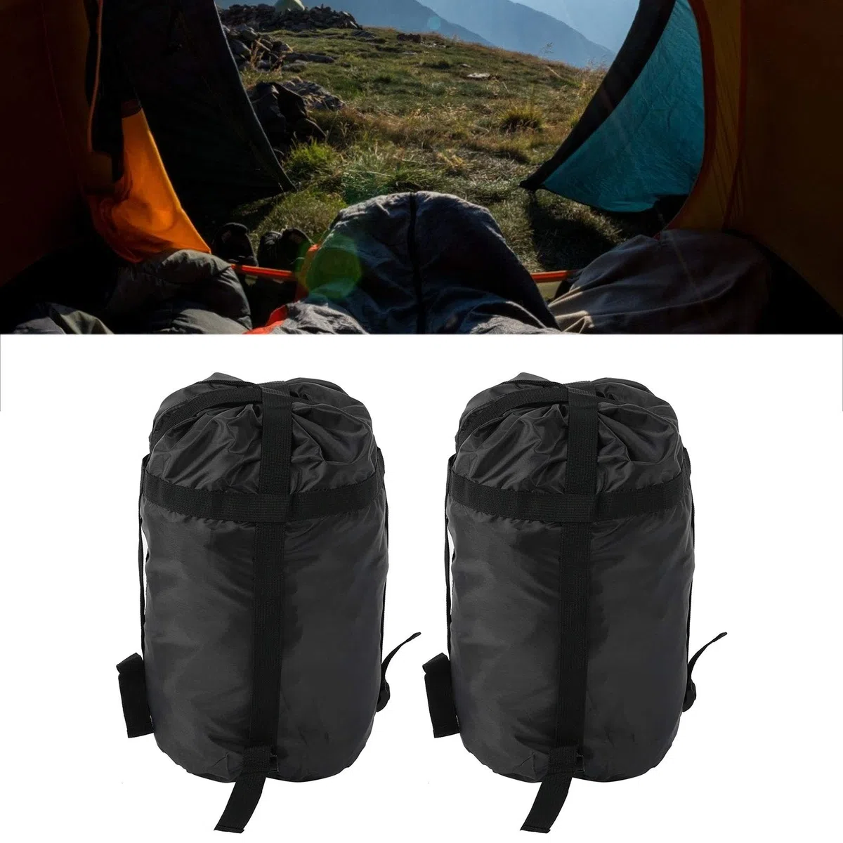 Alvinlite 2 Sacs De Rangement, Housse De Sac De Couchage en Tissu Oxford, Sac De Rangement à Compression pour Adulte, Rangement De Sacs De Couchage pour la Randonnée, la Randonnée Et Le Camping