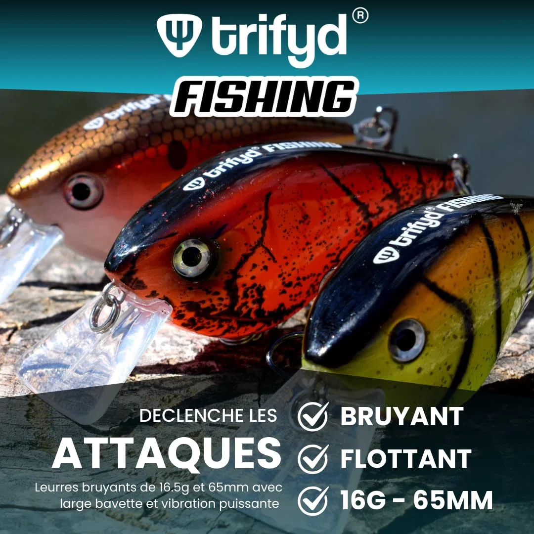 Fishing - Leurre Brochet, Le Pack de 3 leurres de Peche carnassier crankzilla