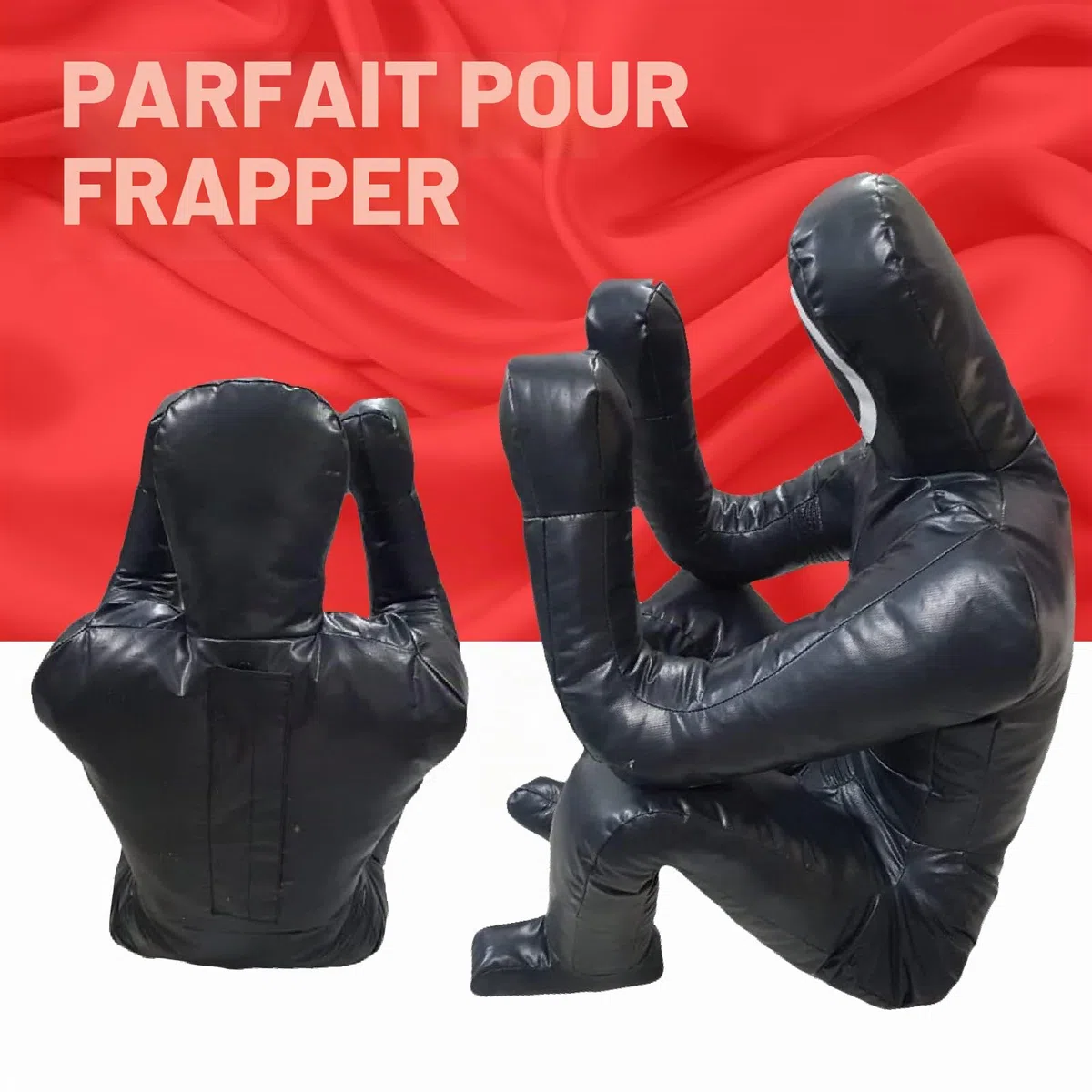 Shelly Mannequin de lutte MMA – Sac de frappe d'autodéfense – Sac de frappe BJJ – Position défensive assise – Soumission du JIU Jitsu brésilien – Tissu vinyle – 170 cm non rempli