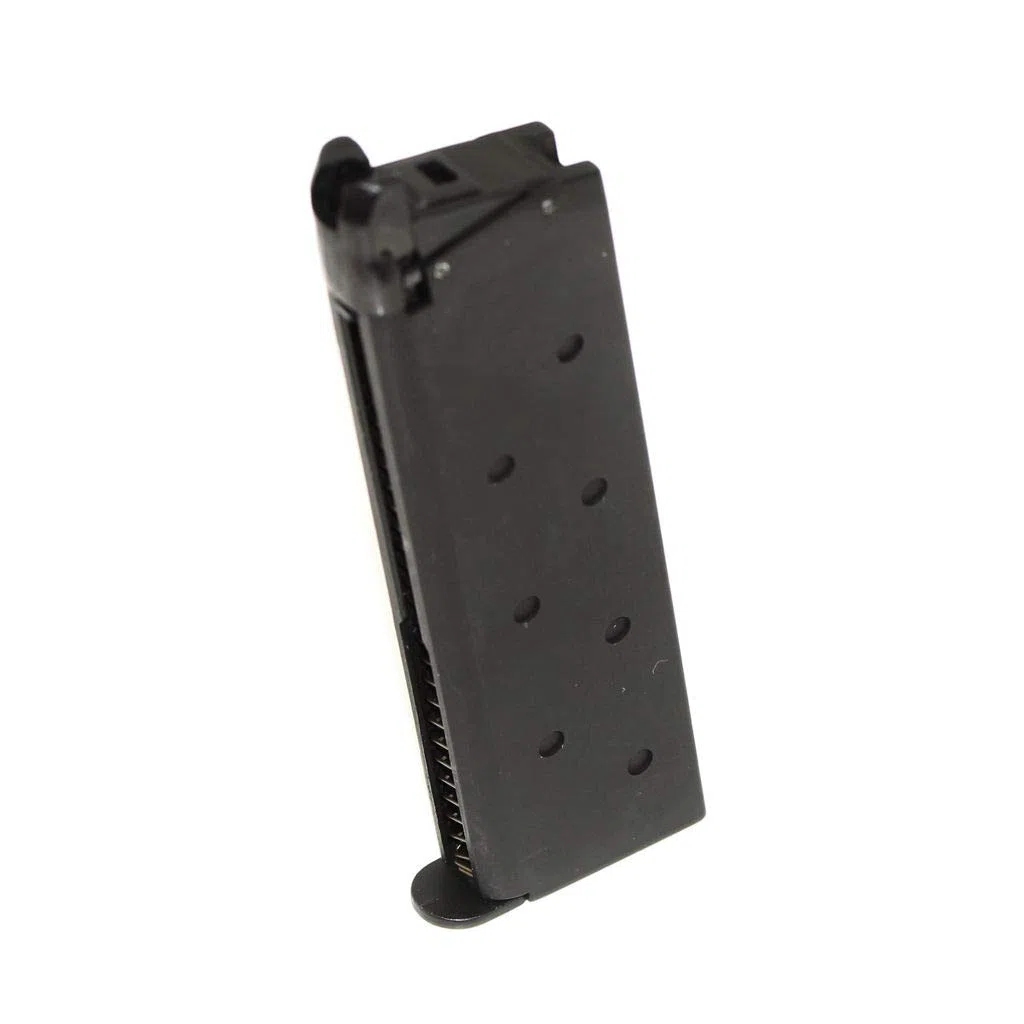 Airsoft Parts 25rd Gas Mag Metal Magazine for pour M1911 Series GBB Pistol Black Noir