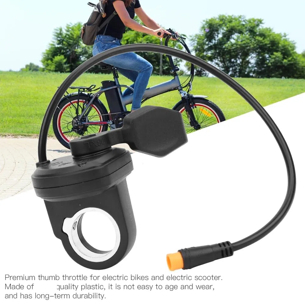 108X/L Régulateur de Vitesse à Doigt Gauche, Accélérateur au Pouce, Réglage Électrique de la Vitesse, Tendeur avec Connecteur Étanche