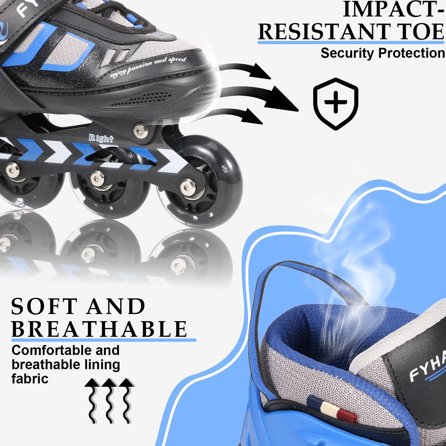 Rollers en Ligne pour Enfants Garçon| Patins à roulettes Réglables Jusqu'à 4 Tailles Roller Enfant Garçon Fille | Idéal pour Les Loisirs, Le Sport