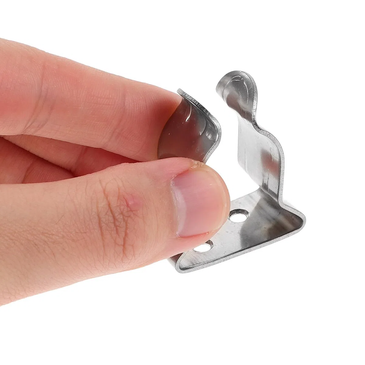 IMIKEYA Supports de Rames à Clipser en Acier Inoxydable Argenté, Pince à Ressort Marine Polyvalente, Lot de 4 Pièces pour Fixer Les Dames de Nage en Voyage en Mer