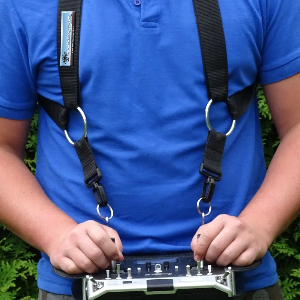 Pupitre d'émetteur réglable avec sangle croisée - Noir - Par exemple pour Yuneec ST16 ST16S ST24 / Mavic - Accessoires professionnels