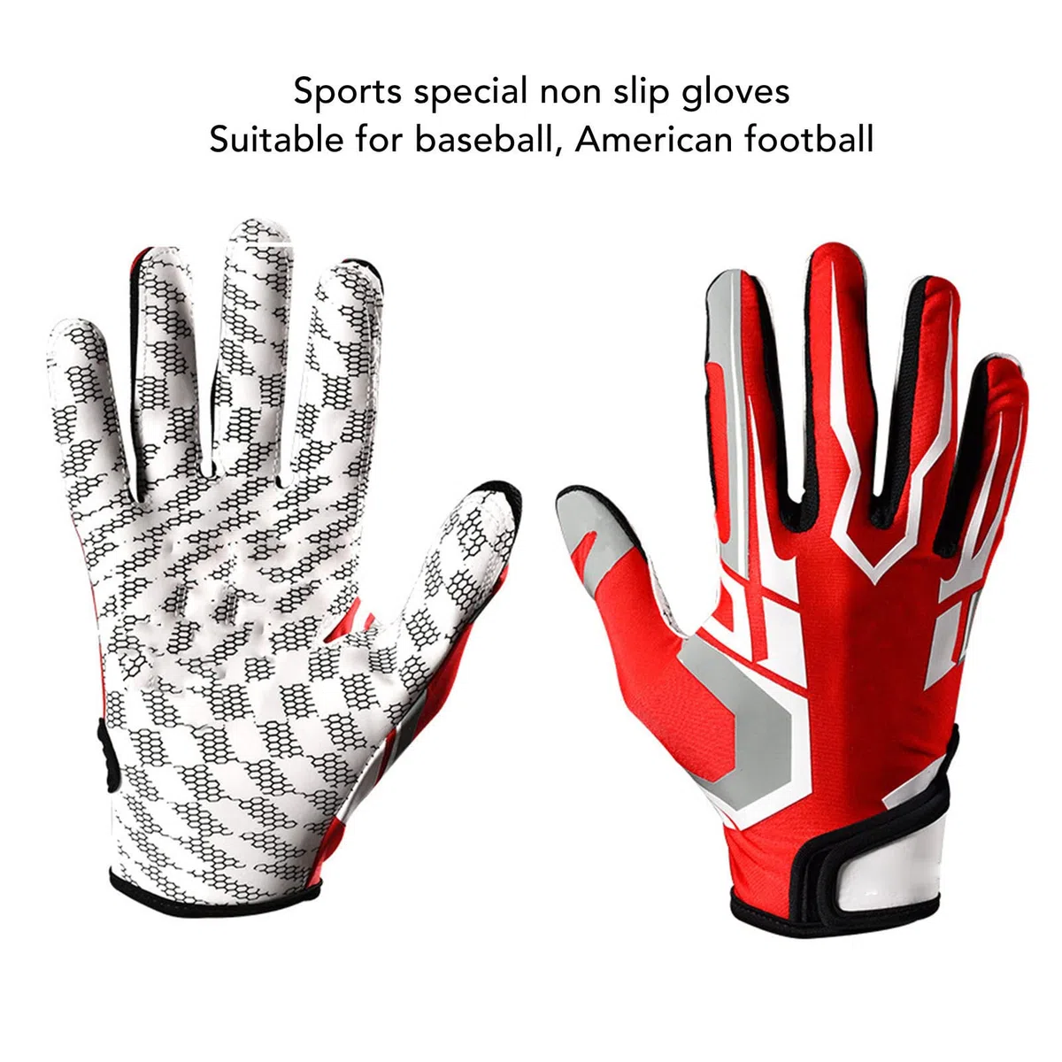 Gants de frappe de baseball, gants de frappe de softball antidérapants et protecteurs, avec bouts de doigts en maille respirante et poignet à crochet, gants de frappe élastiques