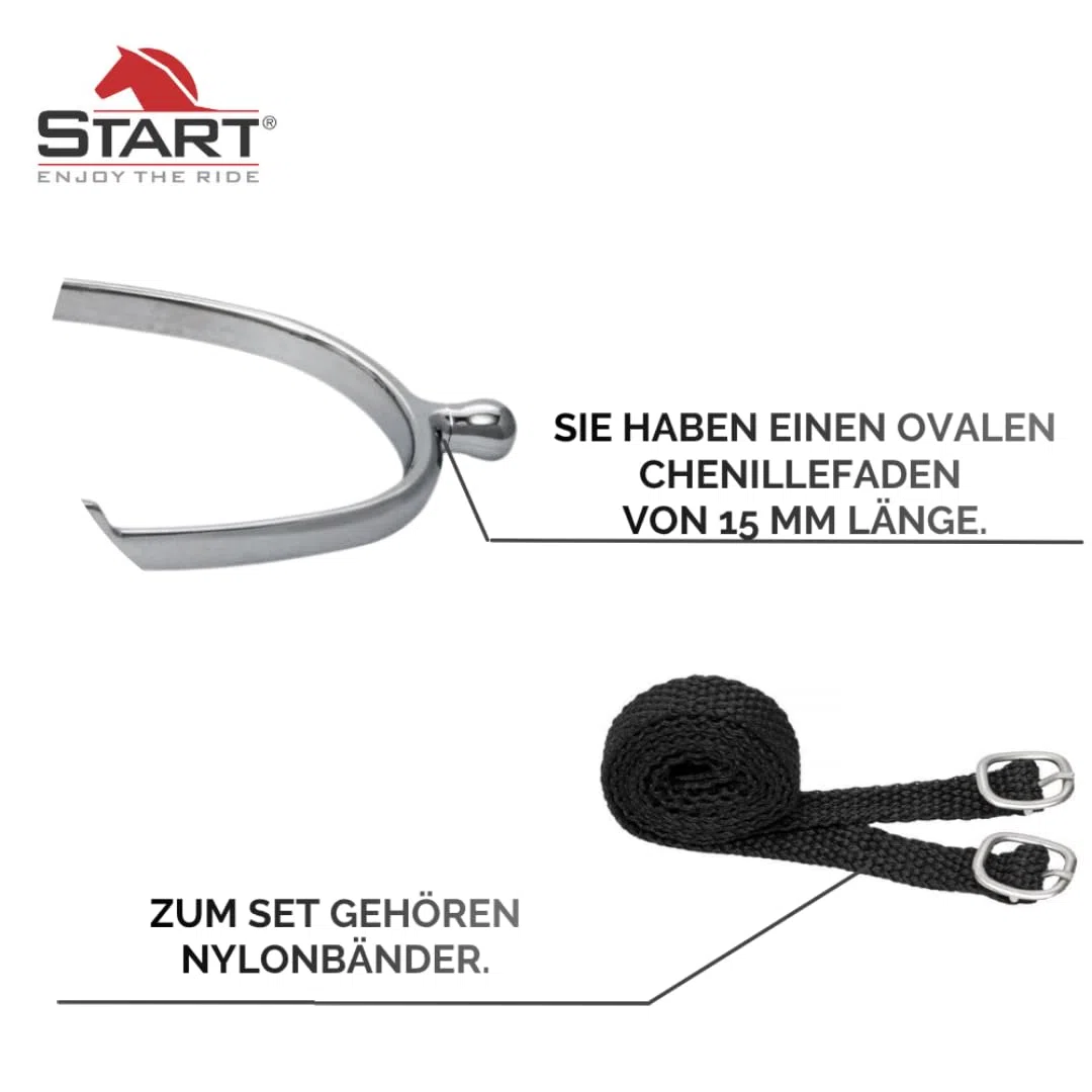 Éperons avec sangle Start BallEnd 15 mm (jeunesse)