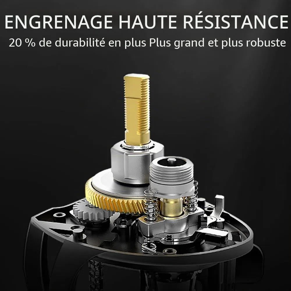Moulinet de pêche à la baitcasting, système de freinage magnétique pour la pêche en Eau salée et en Eau Douce, Moulinet de pêche avec roulements à Billes en Acier Inoxydable 18 + 1BB, Disponible en