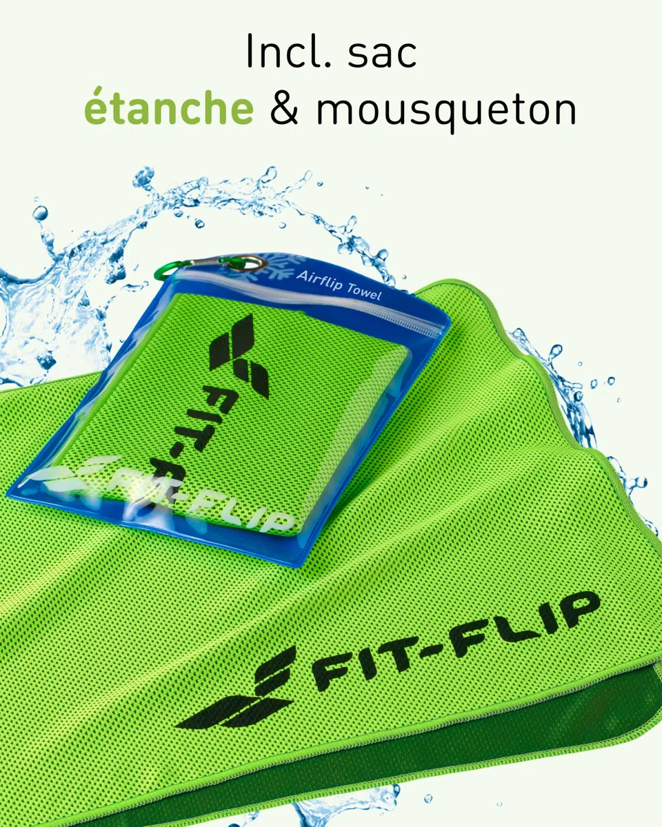 Fit-Flip Serviette rafraîchissante Lot de 3 – Serviette de Refroidissement pour randonnée, Marche, Tennis, Voyages – Serviettes rafraîchissantes pour Le Cou, Serviette fraîcheur, Airflip Cool Towel
