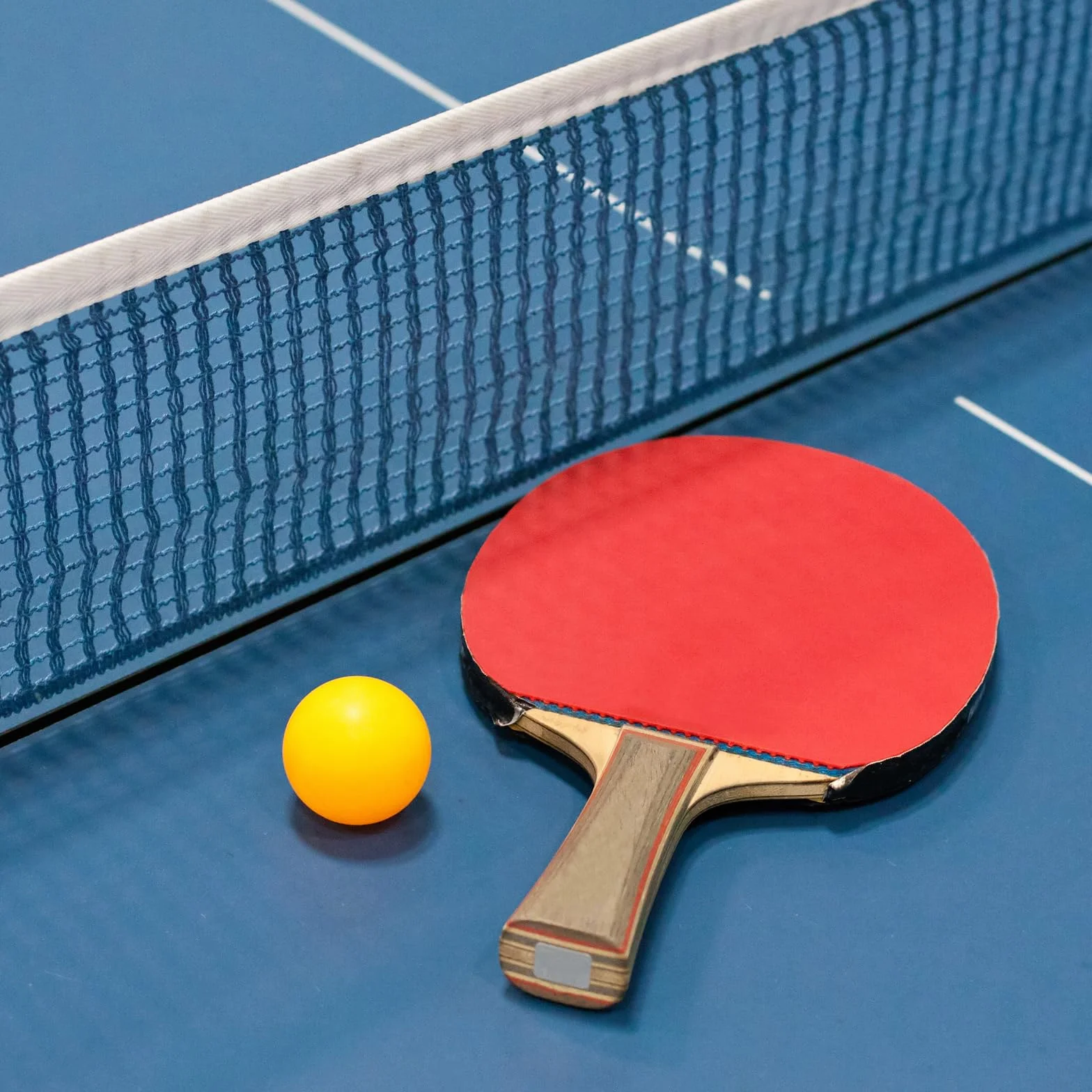 PATIKIL 6 Pieds Pliable Table Tennis Filet et Poteau Ensemble, Portable Ping-Pong Maille Filet Réglable Afficher vers 2,75-Pouce pour Entraînement Compétition, Noir Bleu