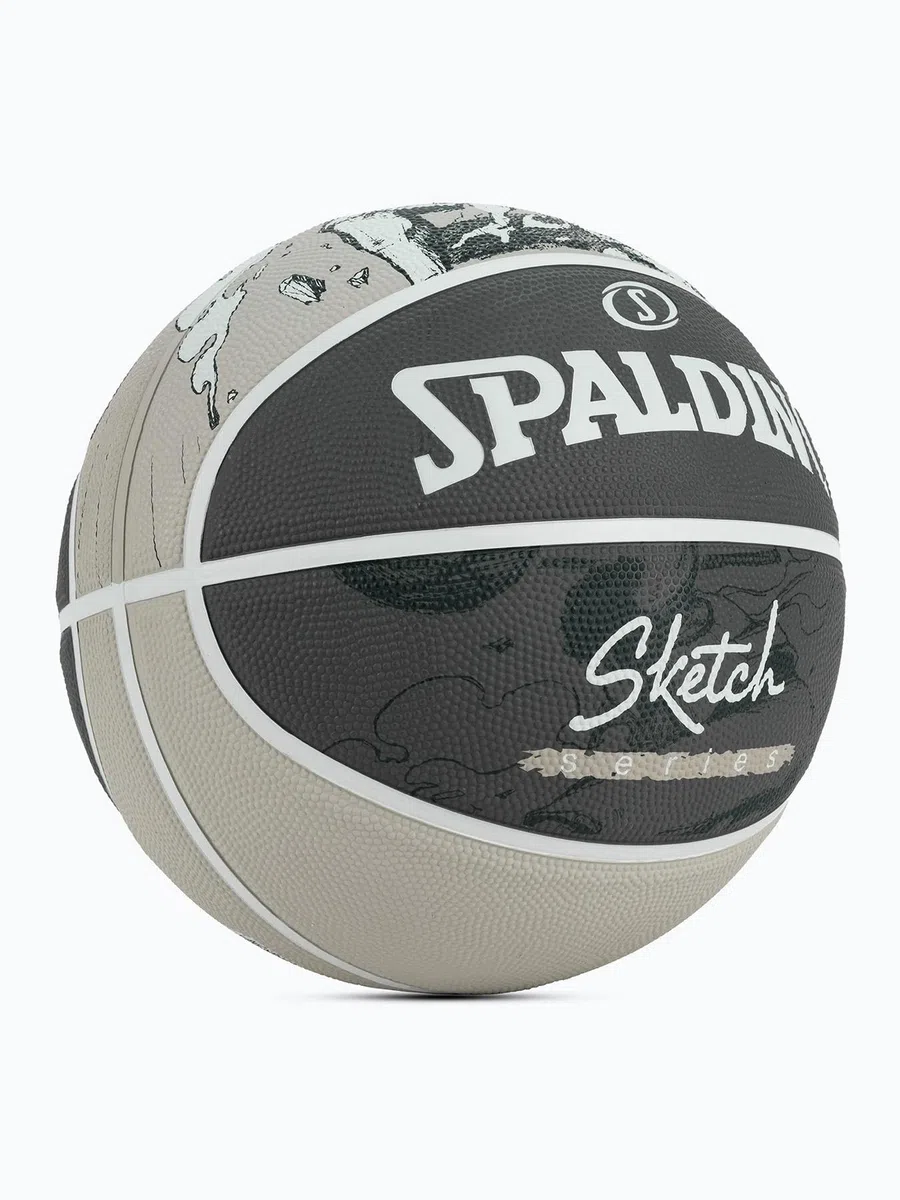 Spalding Sketch Jump Ball 84382Z, Unisex basketballs, Black, 7 EU