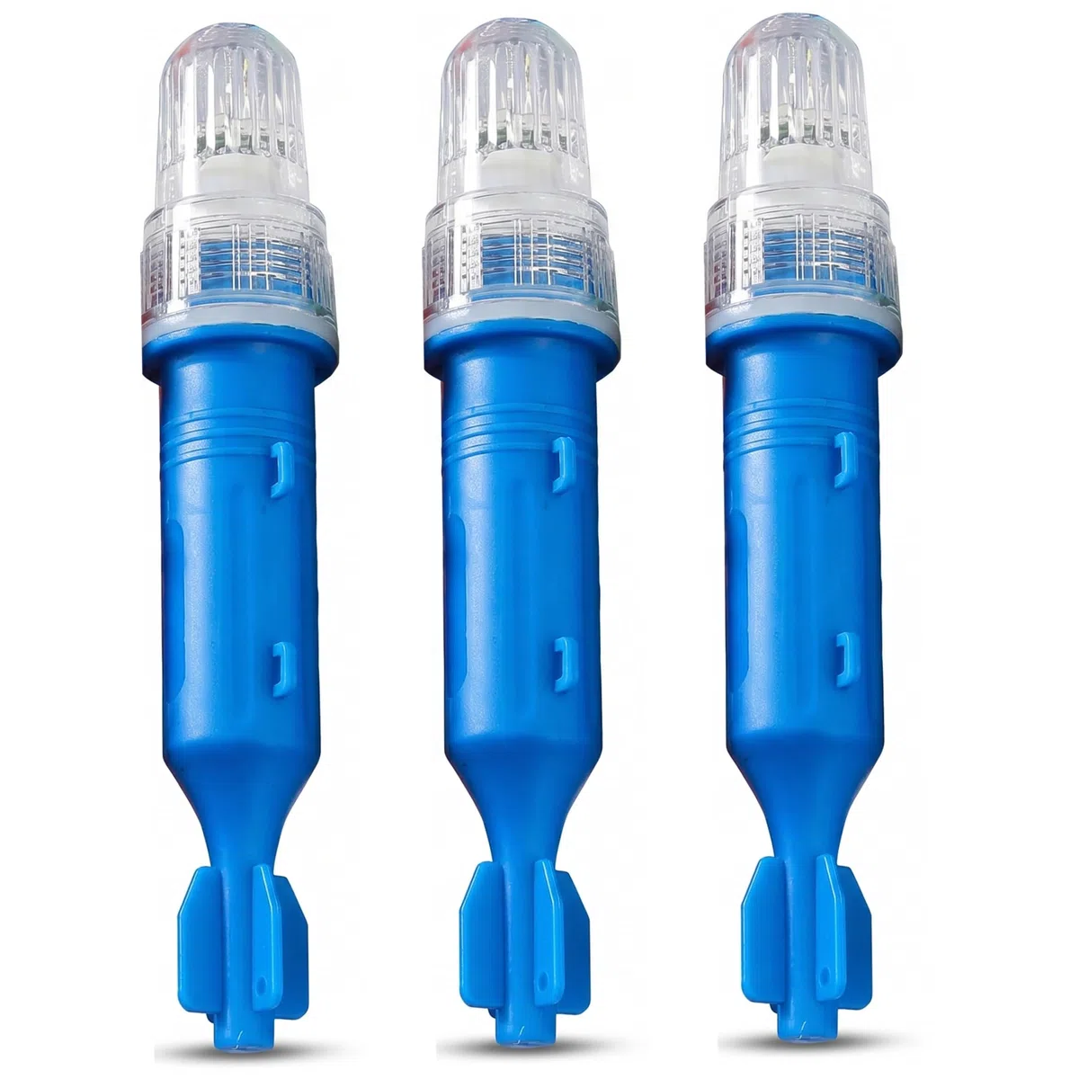 Fusées Marines 3 pièces, fusées éclairantes pour Bateau à contrôle de lumière Intelligent, fusée étanche pour Bateau avec Modes Multi-Flash (Bleu).