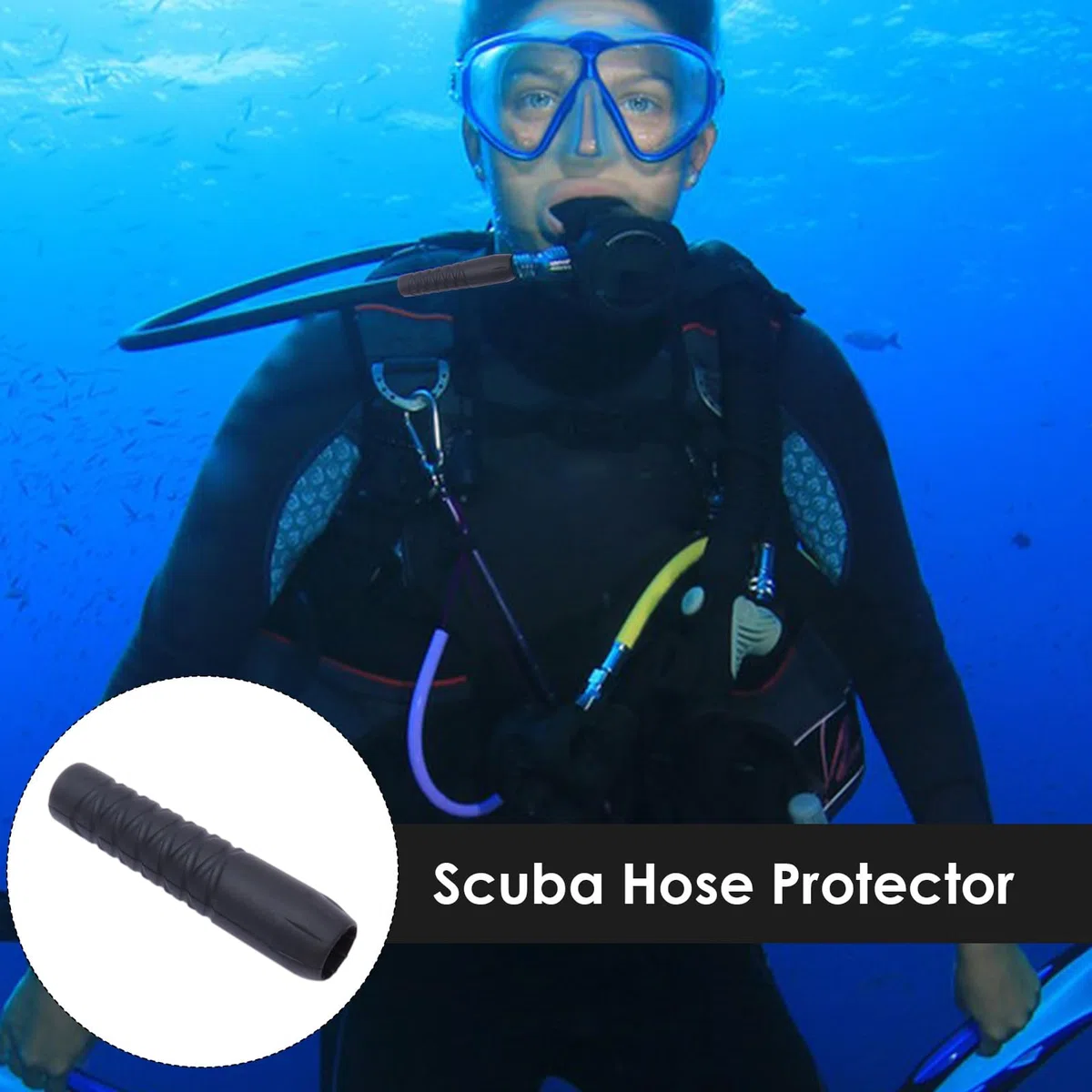 Générique du Tuyau Régulateur - Couvercle De Protection Flexible Plongée | Scuuba Diviing Hoose Protector avec Conception Anti-Usure Tube À Basse Pression pour Le Bouclier D