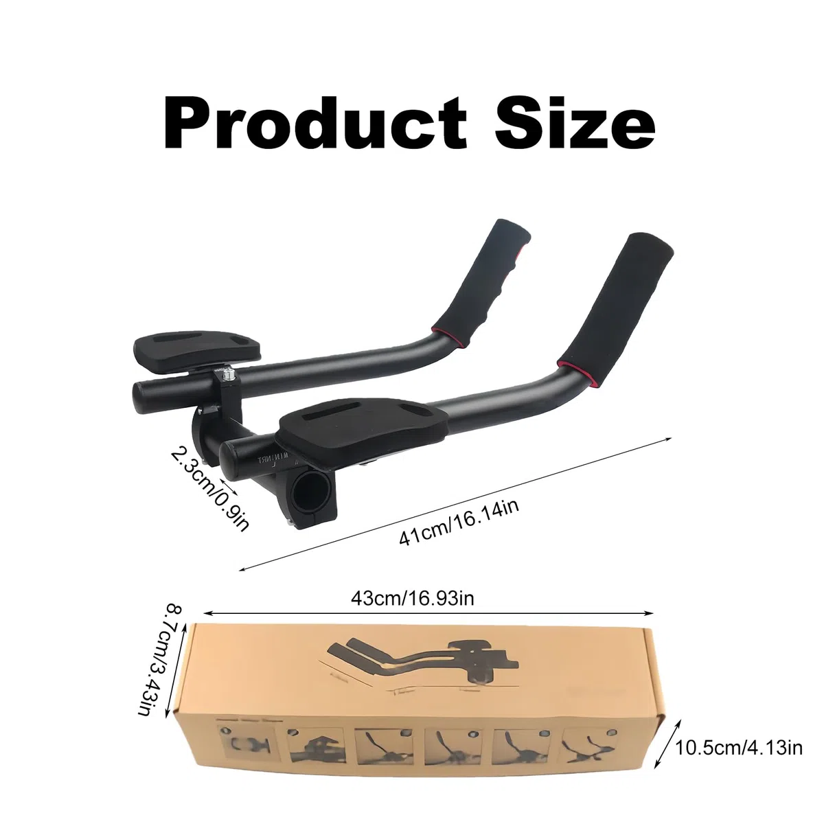 Support de guidon de vélo : Guidon en aluminium avec repose-bras, Guidon aérodynamique antidérapant, Support TT pour triathlon, Support réglable pour vélos de course et VTT