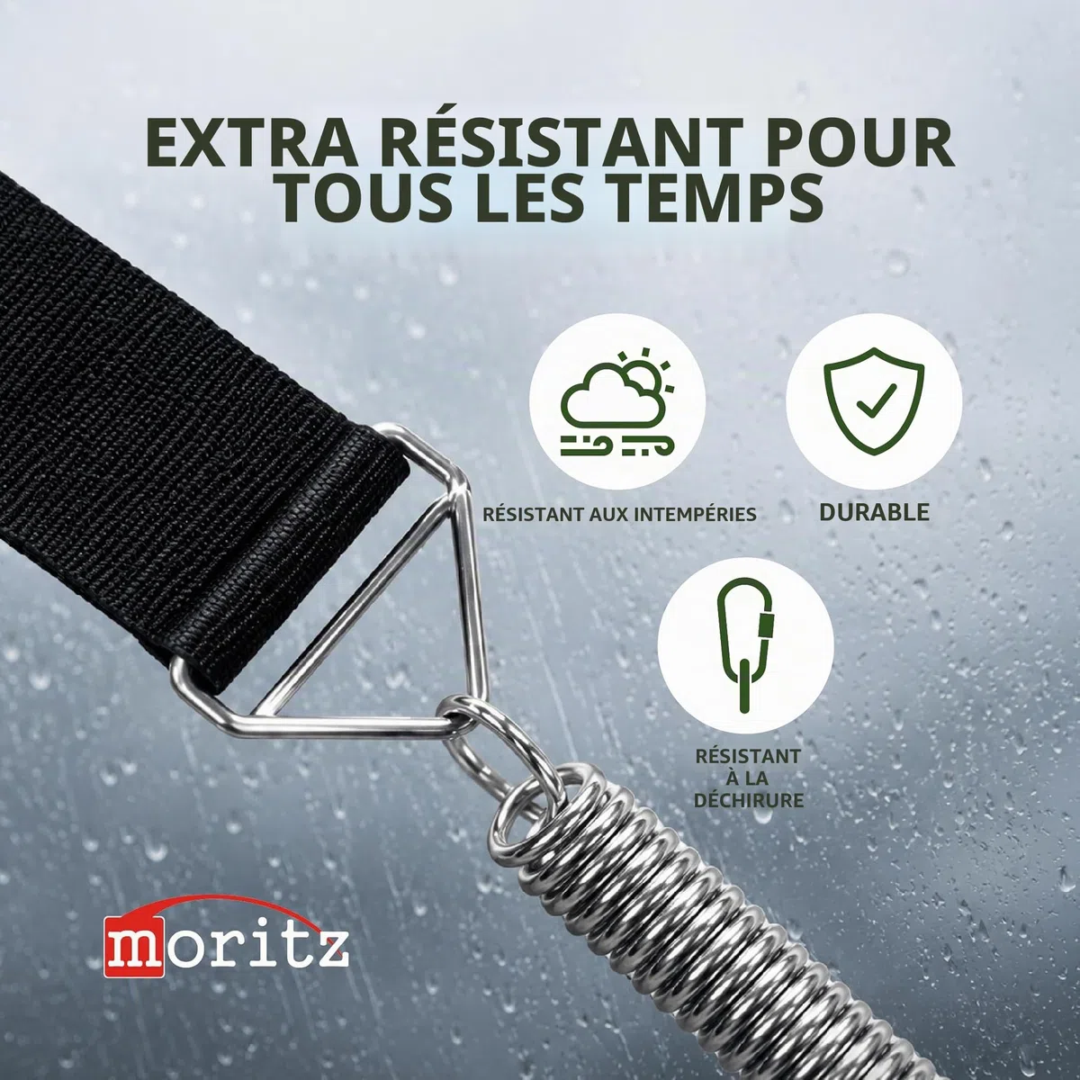 Moritz Sangle tempête de camping de 13 m de long pour auvent, camping-car, caravane - Protection contre les tempêtes, corde de tension