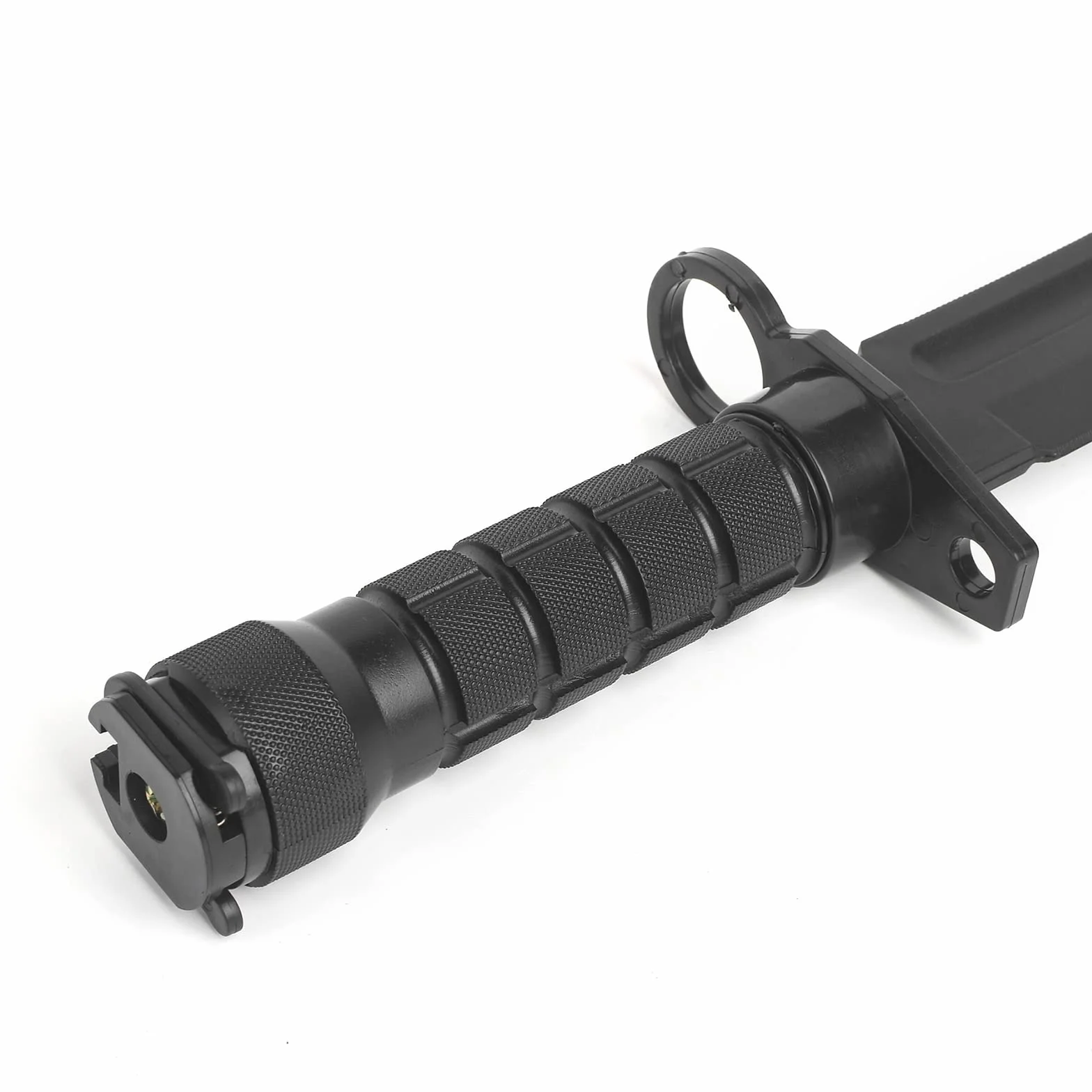 Tactique baïonnette M9 couteau en plastique, couteau de combat en caoutchouc flexible avec une lame, l'entraînement de CS Cosplay costume modèle poignard (Noir)