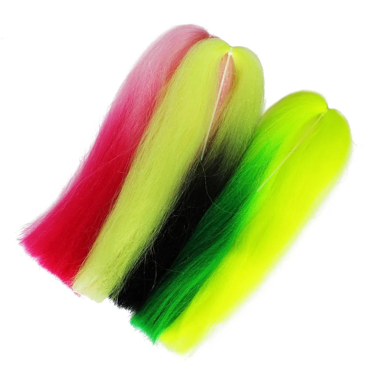 Tigofly 12 Couleurs Double Couleur Fibre synthétique Grande Hank Super Cheveux Bucktail Jig Leurre Fabrication de Mouches Matériaux