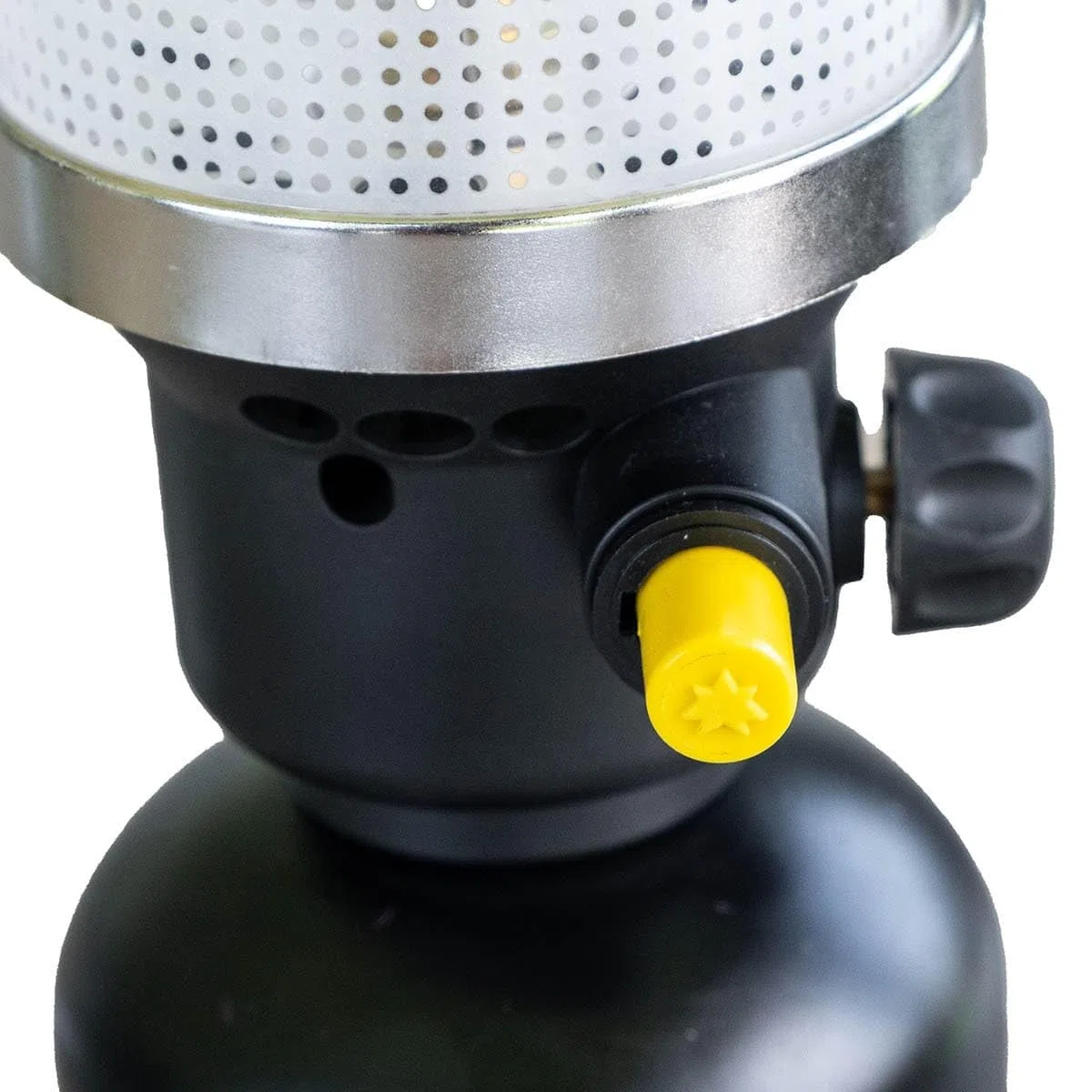 INTEC - Lampe à gaz 1100W + 8 Cartouches gaz Butane 190g - Allumage Piezo Coque Métal - Lampe de Camping Rechargeable Extérieur