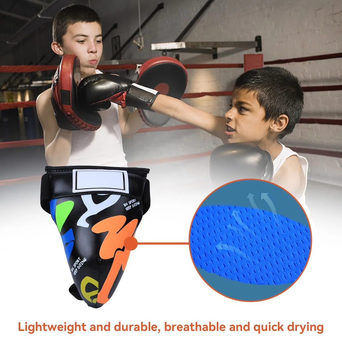 HERCHR Coquille protectrice pour Enfants, Protège-aine Absorbant Les Chocs Souple, Coquille de Protection pour Entraînement Boxe, Kickboxing, MMA, Muay Thai, Sparring, Sanda, Taekwondo