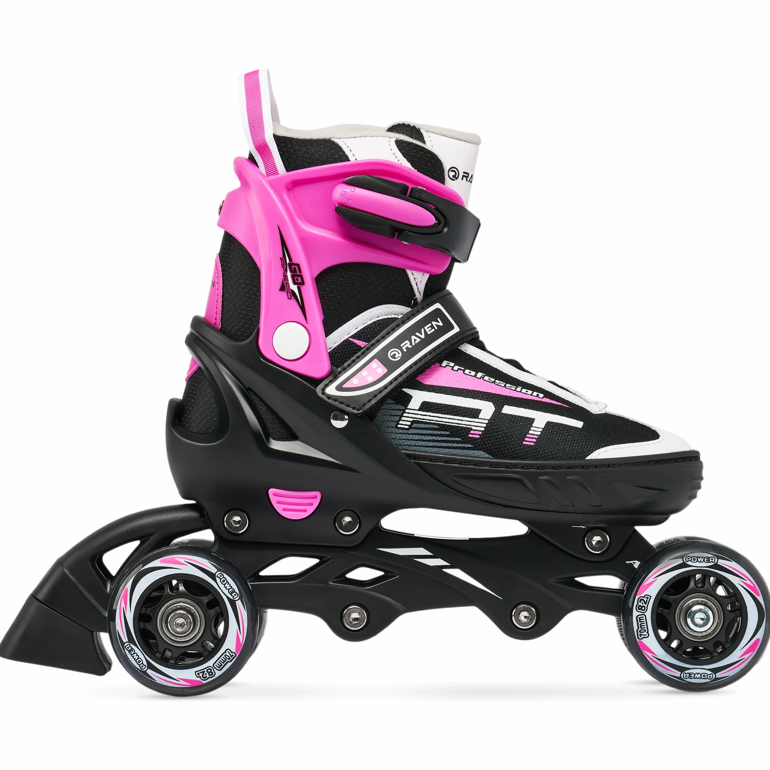 Roller en Ligne, triskate, Patin à Roulette 3 en 1 Profession Pointure Ajustable, modifiable Femme Enfant RAVEN