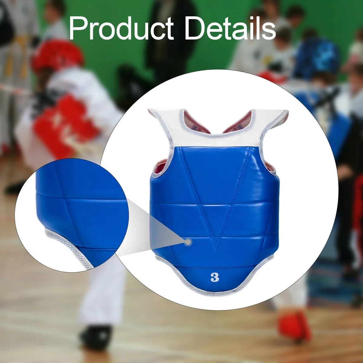 Gilet de Protection Réversible pour La Poitrine et le Corps, Gilet de Protection Réversible Taekwondo, Plastron de Boxe Protection, pour Coups Poing Violents Entraînement de pour Enfants Adultes