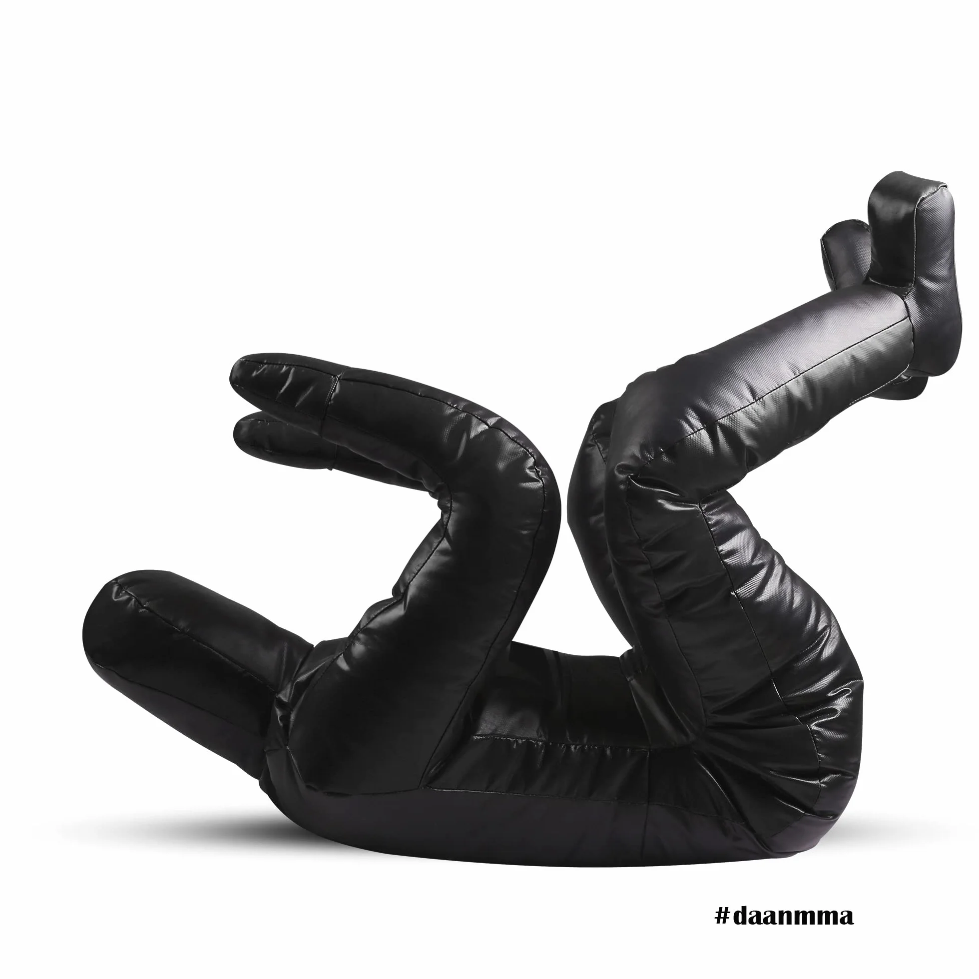 DAAN MMA Sac de frappe factice pour judo, lutte, BJJ, position assise, soumission du JIU Jitsu, autodéfense en vinyle, multicolore, 170 cm non rempli