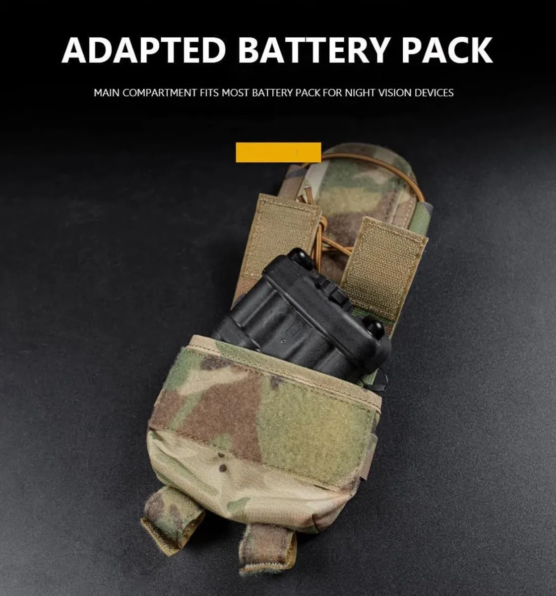 Peminkoo Pochette de Batterie pour Casque Tactique MK2 - Pack de contrepoids pour Casque d'airsoft - Accessoire de Suspension arrière