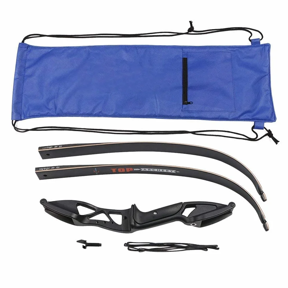 Huntingdoor Ensemble de tir à l'arc en Takedown Arc Classique 56" Poignées en Aluminium Adultes Kits de tir à l'arc pour la Pratique de la Cible Chasse Tir Cadeau d'entraînement 40 LB