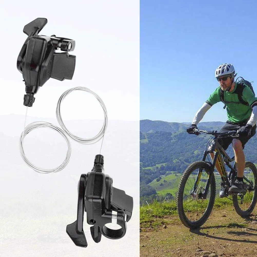 MAGT Manettes de Vitesse pour Vélo, 1 Paire 3X8 Vitesses Dérailleur de Changement de Vitesse de Vélo Gauche/Droite Shifter(3 8 Speed)