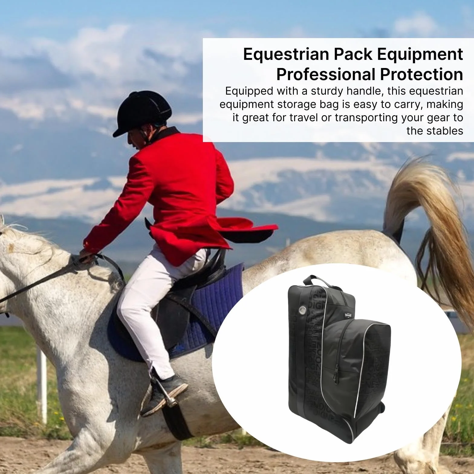 Homyl Sac à Bottes d'équitation, Sac à Bottes Haut,Sac d'équitation pour Bottes, Portable en Tissu Oxford pour Bottes d'équitation, Sac de Rangement pour Bottes, pour Sport, Compétition, équitation