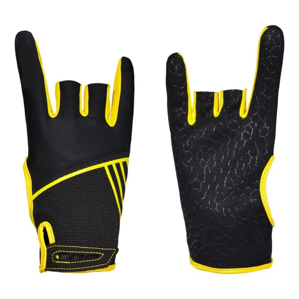 Gants de Bowling Gants De Bowling Femmes Hommes Mitaines Semi-Doigts for Bowling Gants De Fitness Gants De Sport Main Gauche Et Droite(Yellow,S/M)